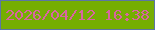 文字の大きさ：2、枠の色：5b76a5、背景の色：75ae02、文字の色：d865a1 無料ブログパーツのブログ時計