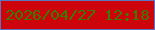 文字の大きさ：4、枠の色：5b76c0、背景の色：cd040c、文字の色：397d00 無料ブログパーツのブログ時計