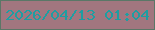 文字の大きさ：1、枠の色：5b7767、背景の色：a2767f、文字の色：1e9ea2 無料ブログパーツのブログ時計