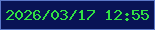 文字の大きさ：2、枠の色：5b77c8、背景の色：081355、文字の色：31e044 無料ブログパーツのブログ時計