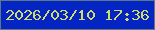 文字の大きさ：3、枠の色：5b7980、背景の色：0424c4、文字の色：d1db6c 無料ブログパーツのブログ時計