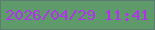 文字の大きさ：3、枠の色：5b7d70、背景の色：5f9a6b、文字の色：b231ef 無料ブログパーツのブログ時計