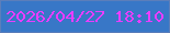 文字の大きさ：5、枠の色：5b7eba、背景の色：3877c7、文字の色：ea3dfe 無料ブログパーツのブログ時計