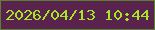 文字の大きさ：3、枠の色：5b7f33、背景の色：5a234d、文字の色：a5e627 無料ブログパーツのブログ時計