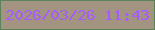 文字の大きさ：1、枠の色：5b8358、背景の色：a39381、文字の色：a75bfb 無料ブログパーツのブログ時計