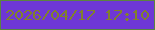 文字の大きさ：5、枠の色：5b843e、背景の色：6e37d5、文字の色：81812a 無料ブログパーツのブログ時計