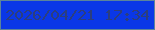 文字の大きさ：4、枠の色：5b849b、背景の色：0a37e7、文字の色：2b3e7f 無料ブログパーツのブログ時計