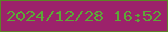 文字の大きさ：3、枠の色：5b8526、背景の色：9c226b、文字の色：5da838 無料ブログパーツのブログ時計
