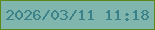 文字の大きさ：5、枠の色：5b8818、背景の色：81b6af、文字の色：3a818a 無料ブログパーツのブログ時計