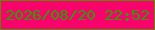 文字の大きさ：2、枠の色：5b8901、背景の色：fa026c、文字の色：24a300 無料ブログパーツのブログ時計