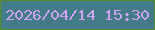 文字の大きさ：2、枠の色：5b8a2a、背景の色：417c88、文字の色：d1a1f2 無料ブログパーツのブログ時計