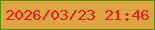 文字の大きさ：1、枠の色：5b8d03、背景の色：dea643、文字の色：e61e25 無料ブログパーツのブログ時計