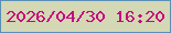 文字の大きさ：5、枠の色：5b8fb7、背景の色：d4d8b5、文字の色：c6097d 無料ブログパーツのブログ時計
