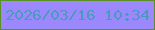 文字の大きさ：2、枠の色：5b9123、背景の色：9b88fd、文字の色：4a99bf 無料ブログパーツのブログ時計