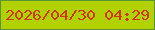 文字の大きさ：3、枠の色：5b9431、背景の色：b1d200、文字の色：cd3900 無料ブログパーツのブログ時計