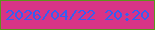 文字の大きさ：3、枠の色：5b951c、背景の色：d73487、文字の色：355ff1 無料ブログパーツのブログ時計