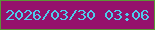 文字の大きさ：3、枠の色：5b9536、背景の色：95116c、文字の色：4dcdeb 無料ブログパーツのブログ時計