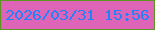 文字の大きさ：2、枠の色：5b9620、背景の色：dd64b7、文字の色：2182fa 無料ブログパーツのブログ時計