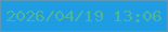 文字の大きさ：2、枠の色：5b99b9、背景の色：1e9de3、文字の色：4cb5a1 無料ブログパーツのブログ時計