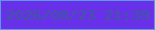 文字の大きさ：4、枠の色：5b99eb、背景の色：6830e9、文字の色：3b5c99 無料ブログパーツのブログ時計