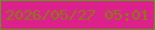 文字の大きさ：1、枠の色：5b9a1b、背景の色：dc218a、文字の色：8b7a12 無料ブログパーツのブログ時計