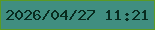 文字の大きさ：4、枠の色：5b9a23、背景の色：408e80、文字の色：082b1f 無料ブログパーツのブログ時計