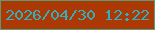 文字の大きさ：4、枠の色：5b9a73、背景の色：ac3804、文字の色：32afbf 無料ブログパーツのブログ時計
