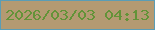 文字の大きさ：1、枠の色：5b9db5、背景の色：b49a72、文字の色：639338 無料ブログパーツのブログ時計