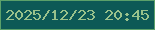 文字の大きさ：4、枠の色：5ba06a、背景の色：0d5956、文字の色：99c28c 無料ブログパーツのブログ時計