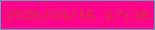 文字の大きさ：4、枠の色：5ba4bd、背景の色：ff038c、文字の色：d22f44 無料ブログパーツのブログ時計