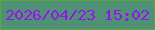 文字の大きさ：3、枠の色：5ba739、背景の色：4f9177、文字の色：9712ef 無料ブログパーツのブログ時計