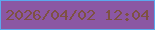 文字の大きさ：4、枠の色：5ba8ed、背景の色：8b57a3、文字の色：7e5143 無料ブログパーツのブログ時計