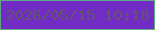 文字の大きさ：4、枠の色：5baa84、背景の色：722cc5、文字の色：61566d 無料ブログパーツのブログ時計