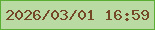 文字の大きさ：4、枠の色：5bae34、背景の色：badaa4、文字の色：744827 無料ブログパーツのブログ時計