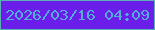 文字の大きさ：2、枠の色：5bb1b5、背景の色：6b1eea、文字の色：52addc 無料ブログパーツのブログ時計