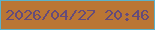 文字の大きさ：2、枠の色：5bb2ca、背景の色：ba7635、文字の色：654b7a 無料ブログパーツのブログ時計