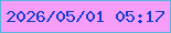 文字の大きさ：2、枠の色：5bb4df、背景の色：f69ef7、文字の色：1a3cd2 無料ブログパーツのブログ時計