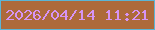 文字の大きさ：5、枠の色：5bb5d6、背景の色：ad6a3b、文字の色：d694f5 無料ブログパーツのブログ時計