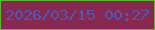 文字の大きさ：5、枠の色：5bb82c、背景の色：872850、文字の色：4f5ab6 無料ブログパーツのブログ時計