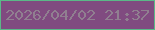 文字の大きさ：5、枠の色：5bb888、背景の色：804b80、文字の色：907f90 無料ブログパーツのブログ時計