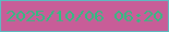 文字の大きさ：2、枠の色：5bbbc1、背景の色：c85d98、文字の色：31bd82 無料ブログパーツのブログ時計