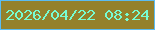文字の大きさ：3、枠の色：5bbcf2、背景の色：94812c、文字の色：77fcd1 無料ブログパーツのブログ時計