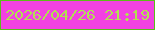 文字の大きさ：3、枠の色：5bbd19、背景の色：f242e2、文字の色：b1e051 無料ブログパーツのブログ時計