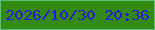 文字の大きさ：5、枠の色：5bbf7f、背景の色：348a11、文字の色：2b19da 無料ブログパーツのブログ時計