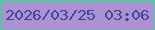 文字の大きさ：2、枠の色：5bc2a2、背景の色：aa92d3、文字の色：4a429d 無料ブログパーツのブログ時計