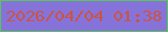 文字の大きさ：3、枠の色：5bc55c、背景の色：8673da、文字の色：c85545 無料ブログパーツのブログ時計