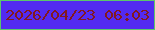 文字の大きさ：2、枠の色：5bc66b、背景の色：532af1、文字の色：821920 無料ブログパーツのブログ時計