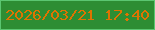 文字の大きさ：2、枠の色：5bc671、背景の色：2d8d33、文字の色：df7301 無料ブログパーツのブログ時計