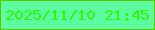 文字の大きさ：1、枠の色：5bc701、背景の色：5dfba0、文字の色：33f609 無料ブログパーツのブログ時計