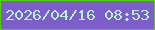文字の大きさ：2、枠の色：5bc822、背景の色：7c5dcb、文字の色：b7f3d2 無料ブログパーツのブログ時計